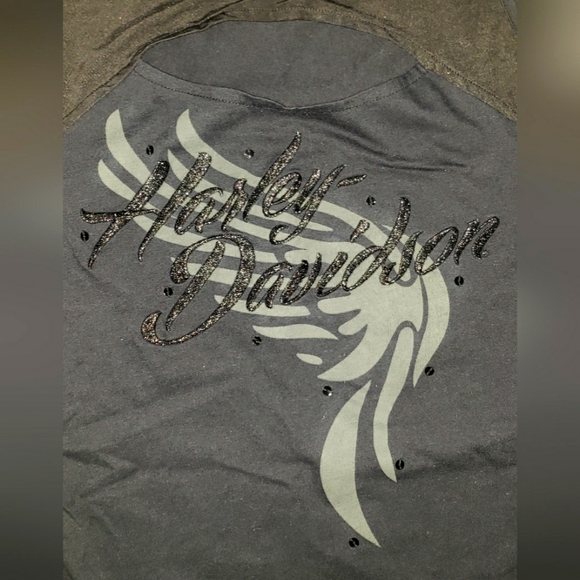 Harley-Davidson| Embroidered Cut-out Tank Top - Picture 2 of 6